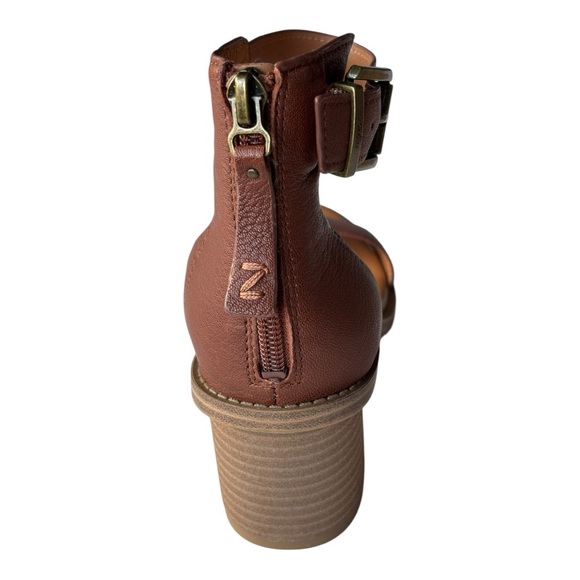 Zodiac leather womens Ilsa heeled Sandals in cognac | 6.5 M - Picture 8 of 15